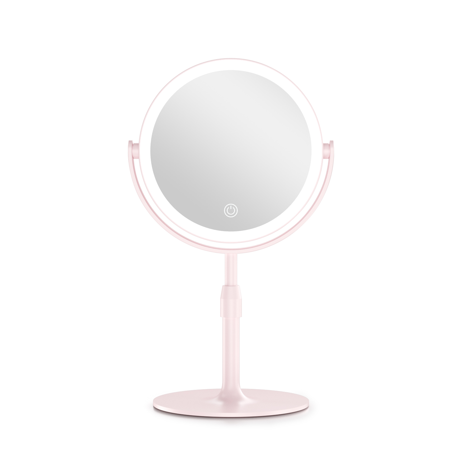 مرآة مستحضرات التجميل LED DM413، ارتفاع قابل للتعديل وإعدادات الإضاءة