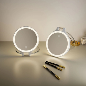 PM422 Doppelseitiger runder LED-Schminkspiegel-Y