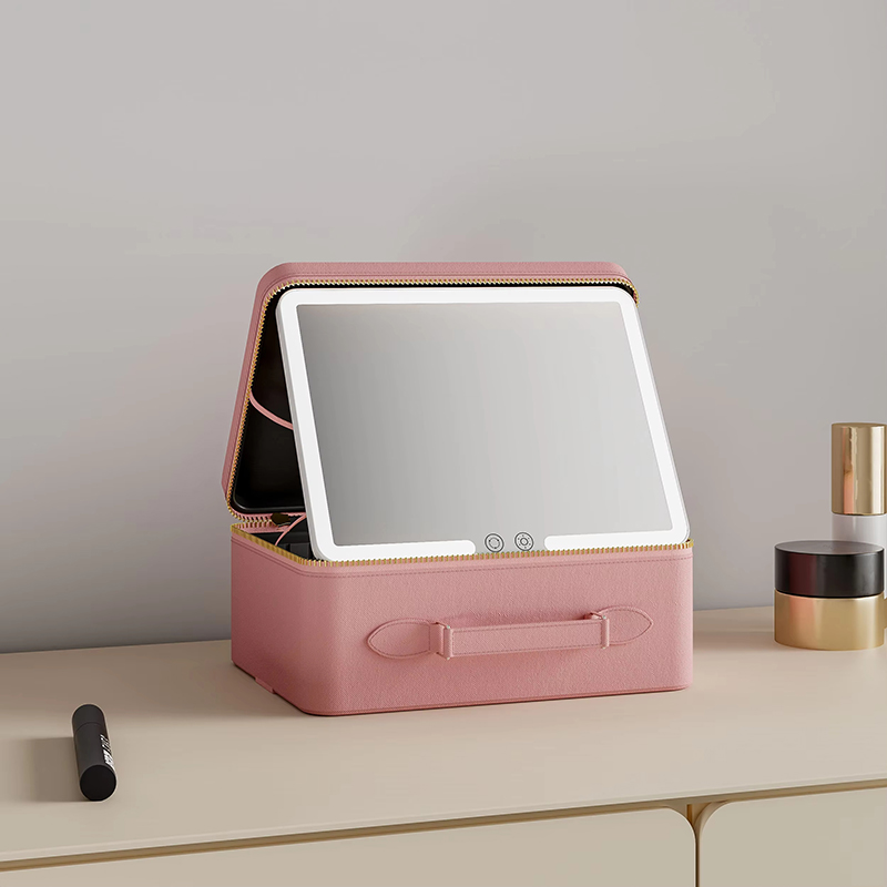 Valise cosm&eacute;tique de voyage PM430 avec miroir de maquillage &eacute;clair&eacute;