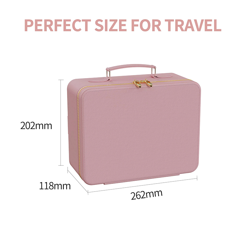 Valise cosm&eacute;tique de voyage PM430 avec miroir de maquillage &eacute;clair&eacute;