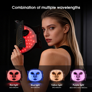 MeZANS 84LED قناع الوجه الفوتون 450/660/850nm ثلاثي الطيف سيليكون لاسلكي قناع العلاج بالضوء الأحمر جهاز تجميل الوجه المنزلي