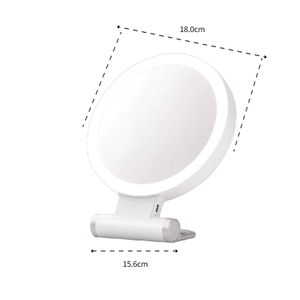 PM420 Espejo de maquillaje LED redondo de doble cara-Y